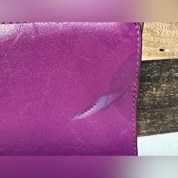 Coach Purple Leather Wallet - Picture 3 of 10